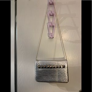 Silver Crossbody Bag